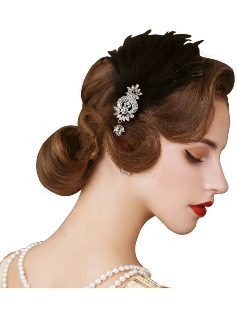 1920s Flapper Feather Headband | Roaring 20s Hair Accessory | Great Gatsby Style